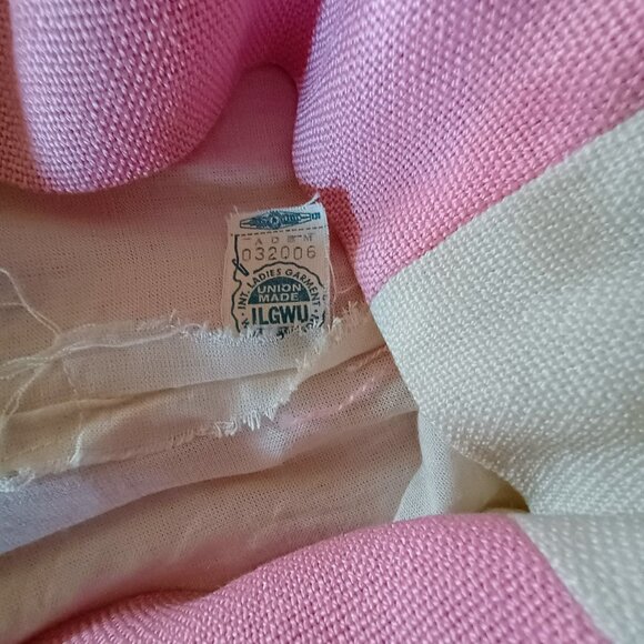 EUC: Vintage 60s R&K Originals Pink & White Block Midi Dress Size see desc - Picture 9 of 9